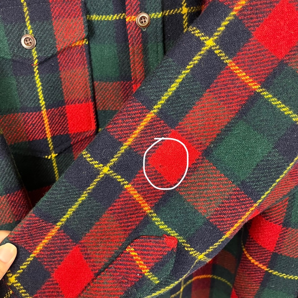 Vintage Pendleton Plaid Wool Flannel Button Down Shirt - Picture 6 of 10